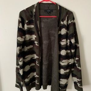 Camo Sweater Cardigan
